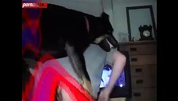 Schoolgirl Shows Off Her Wild Side by Fucking Dog on Live Cam!