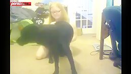 Girl in a Green Dress Astonishingly Fucked By a Dog!