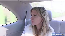 Young Blonde Shocks World with Sexual Encounter in Taxi Driver's Car!